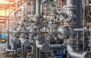 oil and gas pipe line in facility