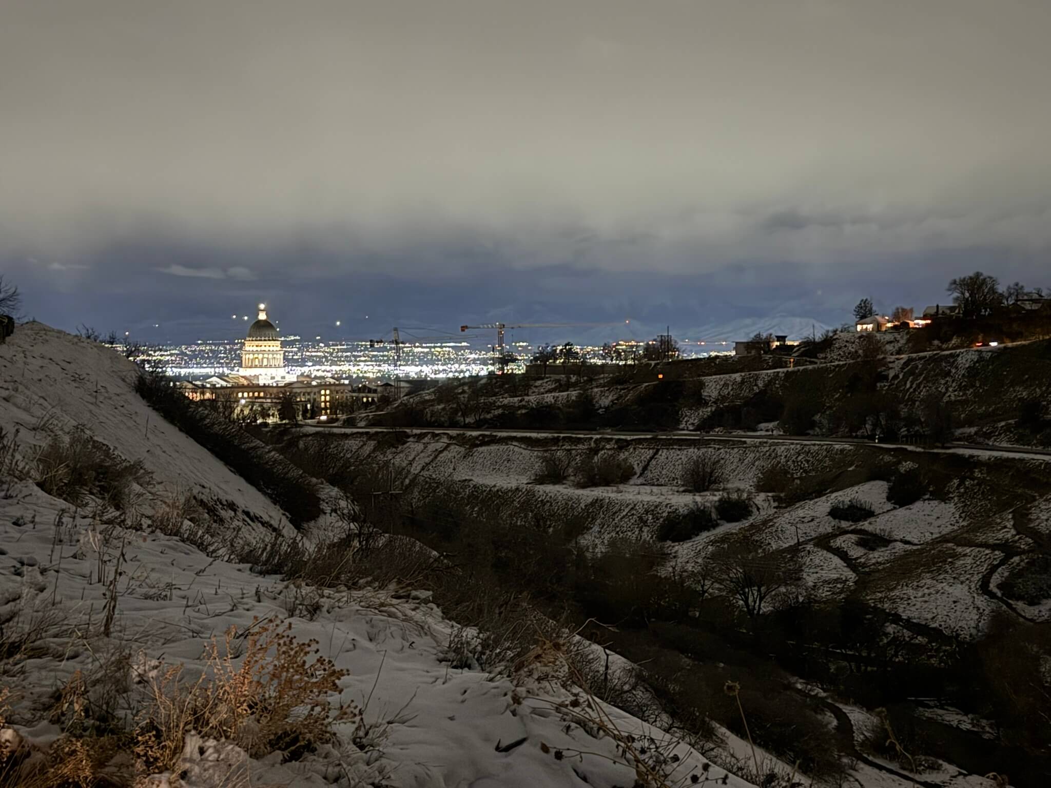 Capital view from canyon installation