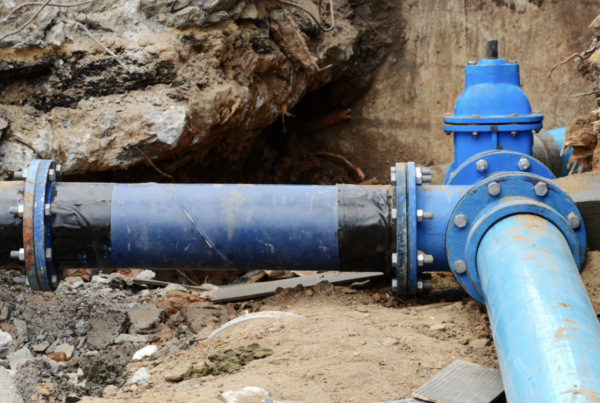 municipal water main during pipe repair